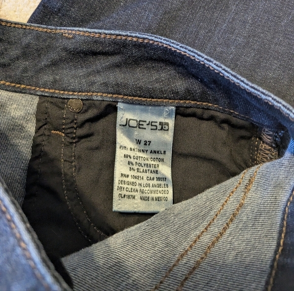 Joe's Jeans Dark Wash Blue Skinny Jeans 27 4 Stretch Stovepipe Jeans Y2K - Picture 4 of 7